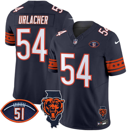Men's Bears Illinois & Dick Butkus Patch Vapor Limited Jersey - All Stitched CHIBEA_KDZ - KINDOZY