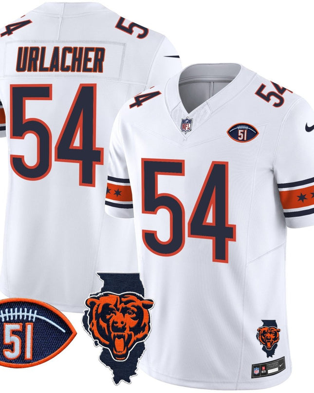 Men's Bears Illinois & Dick Butkus Patch Vapor Limited Jersey - All Stitched CHIBEA_KDZ - KINDOZY