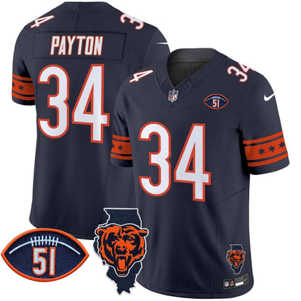 Men's Bears Illinois & Dick Butkus Patch Vapor Limited Jersey - All Stitched CHIBEA_KDZ - KINDOZY