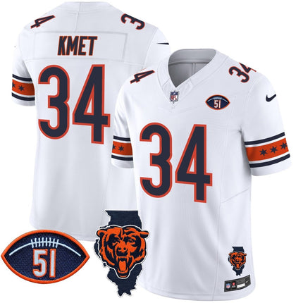 Men's Bears Illinois & Dick Butkus Patch Vapor Limited Jersey - All Stitched CHIBEA_KDZ - KINDOZY