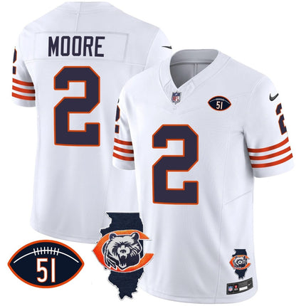 Men's Bears Throwback Illinois Patch Vapor Jersey - All Stitched CHIBEA_KDZ - KINDOZY