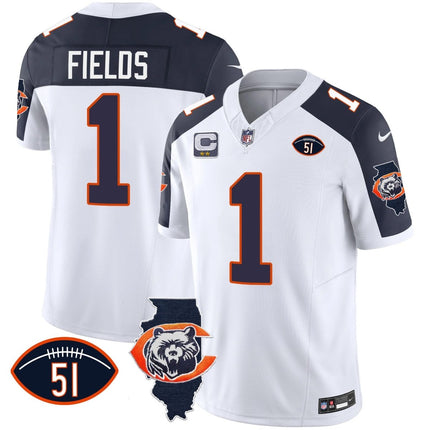 Men's Bears Throwback Illinois Patch Vapor Jersey - All Stitched CHIBEA_KDZ - KINDOZY