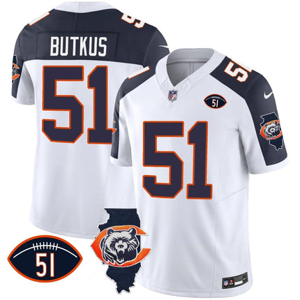 Men's Bears Throwback Illinois Patch Vapor Jersey - All Stitched CHIBEA_KDZ - KINDOZY