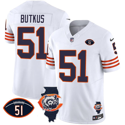 Men's Bears Throwback Illinois Patch Vapor Jersey - All Stitched CHIBEA_KDZ - KINDOZY