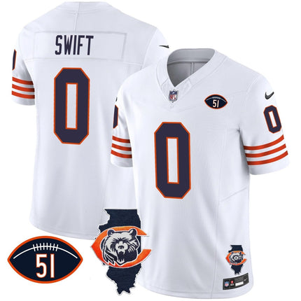Men's Bears Throwback Illinois Patch Vapor Jersey - All Stitched CHIBEA_KDZ - KINDOZY