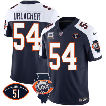 Men's Bears Throwback Illinois Patch Vapor Jersey - All Stitched CHIBEA_KDZ - KINDOZY