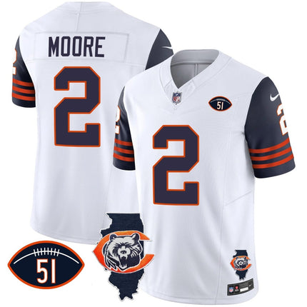 Men's Bears Throwback Illinois Patch Vapor Jersey - All Stitched CHIBEA_KDZ - KINDOZY