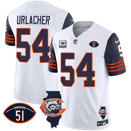 Men's Bears Throwback Illinois Patch Vapor Jersey - All Stitched CHIBEA_KDZ - KINDOZY
