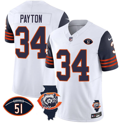 Men's Bears Throwback Illinois Patch Vapor Jersey - All Stitched CHIBEA_KDZ - KINDOZY