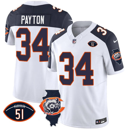 Men's Bears Throwback Illinois Patch Vapor Jersey - All Stitched CHIBEA_KDZ - KINDOZY