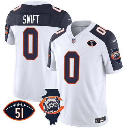 Men's Bears Throwback Illinois Patch Vapor Jersey - All Stitched CHIBEA_KDZ - KINDOZY