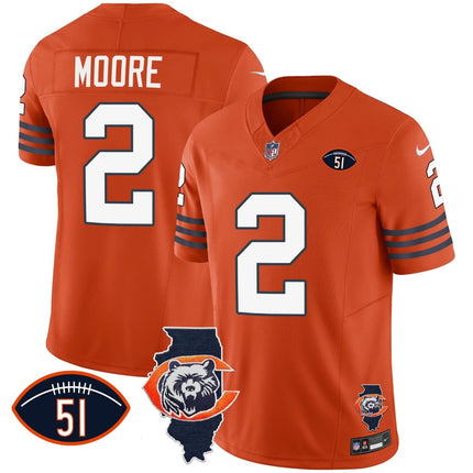 Men's Bears Throwback Illinois Patch Vapor Jersey - All Stitched CHIBEA_KDZ - KINDOZY