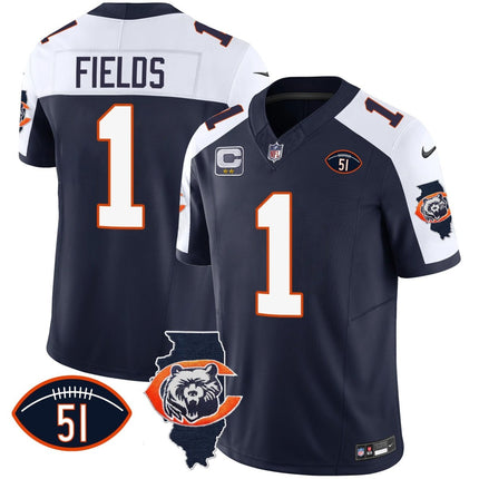 Men's Bears Throwback Illinois Patch Vapor Jersey - All Stitched CHIBEA_KDZ - KINDOZY