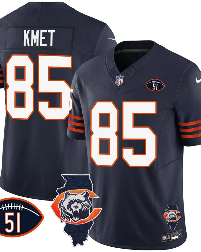 Men's Bears Throwback Illinois Patch Vapor Jersey - All Stitched CHIBEA_KDZ - KINDOZY