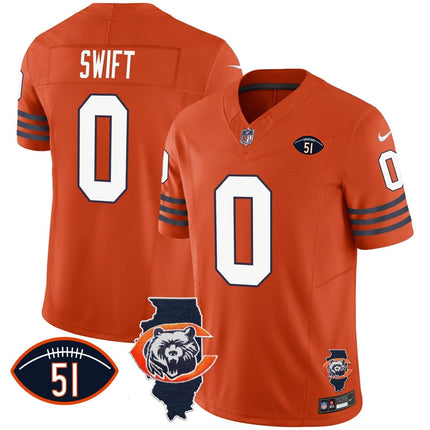 Men's Bears Throwback Illinois Patch Vapor Jersey - All Stitched CHIBEA_KDZ - KINDOZY