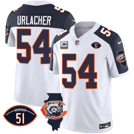 Men's Bears Throwback Illinois Patch Vapor Jersey - All Stitched CHIBEA_KDZ - KINDOZY