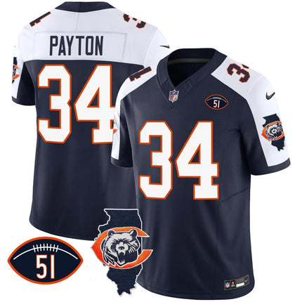 Men's Bears Throwback Illinois Patch Vapor Jersey - All Stitched CHIBEA_KDZ - KINDOZY