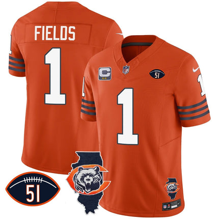 Men's Bears Throwback Illinois Patch Vapor Jersey - All Stitched CHIBEA_KDZ - KINDOZY