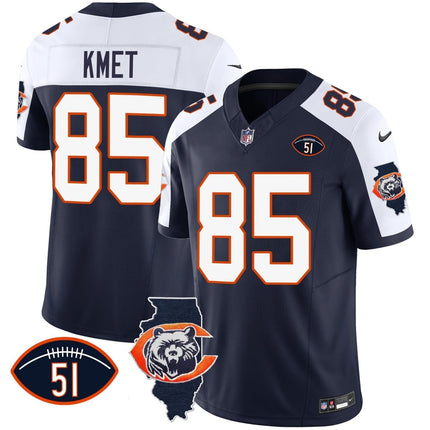 Men's Bears Throwback Illinois Patch Vapor Jersey - All Stitched CHIBEA_KDZ - KINDOZY