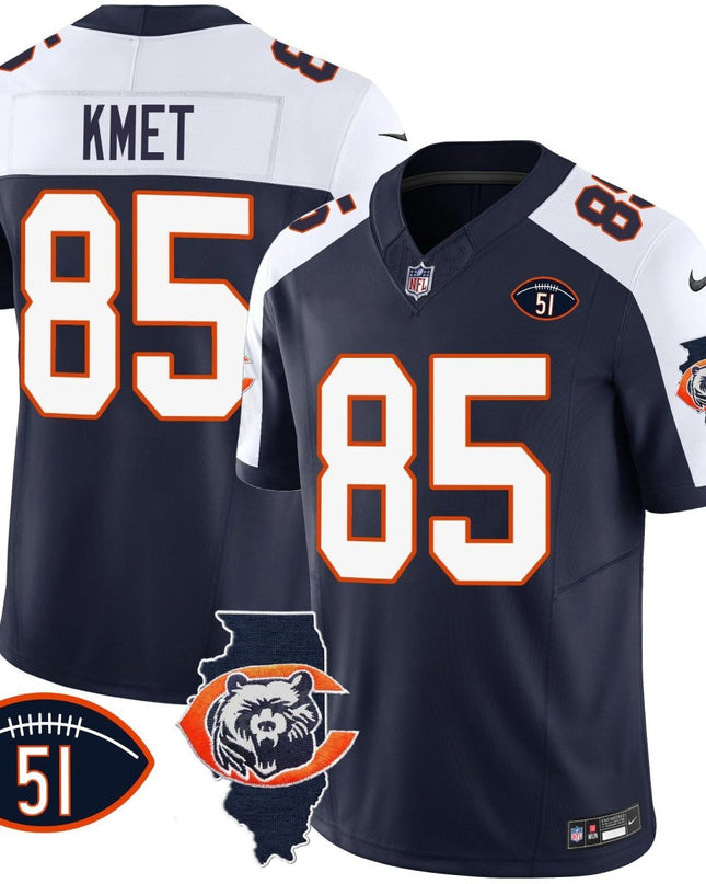 Men's Bears Throwback Illinois Patch Vapor Jersey - All Stitched CHIBEA_KDZ - KINDOZY