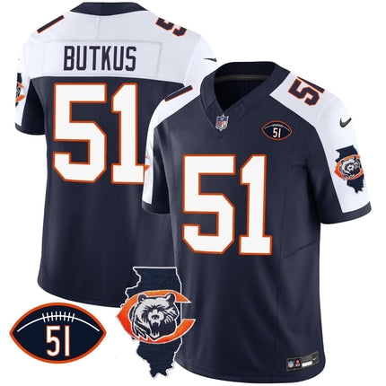 Men's Bears Throwback Illinois Patch Vapor Jersey - All Stitched CHIBEA_KDZ - KINDOZY