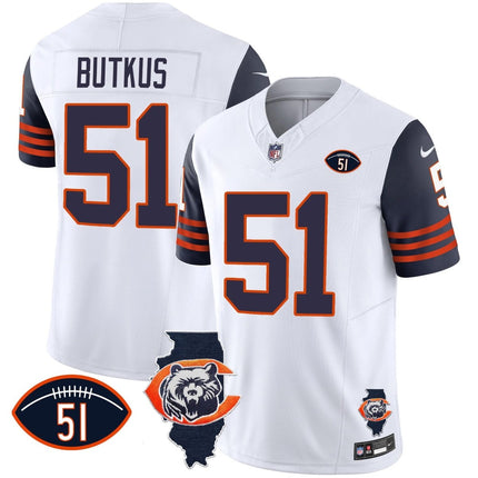 Men's Bears Throwback Illinois Patch Vapor Jersey - All Stitched CHIBEA_KDZ - KINDOZY