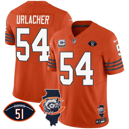 Men's Bears Throwback Illinois Patch Vapor Jersey - All Stitched CHIBEA_KDZ - KINDOZY