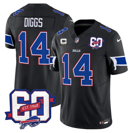 Men's Bills 60th Anniversary Patch Vapor Limited Jersey - All Stitched BUF_KDZ - KINDOZY