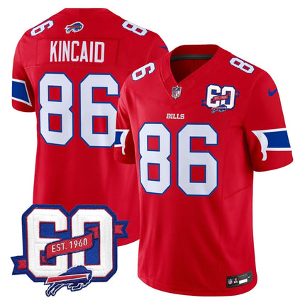 Men's Bills 60th Anniversary Patch Vapor Limited Jersey - All Stitched BUF_KDZ - KINDOZY