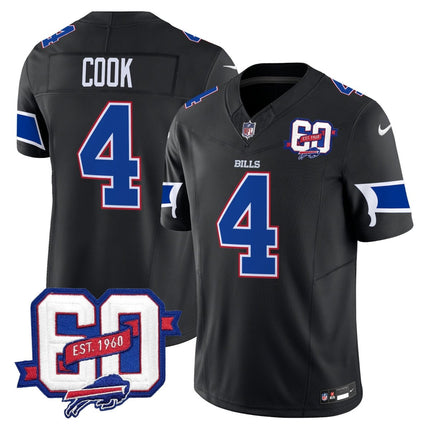 Men's Bills 60th Anniversary Patch Vapor Limited Jersey - All Stitched BUF_KDZ - KINDOZY