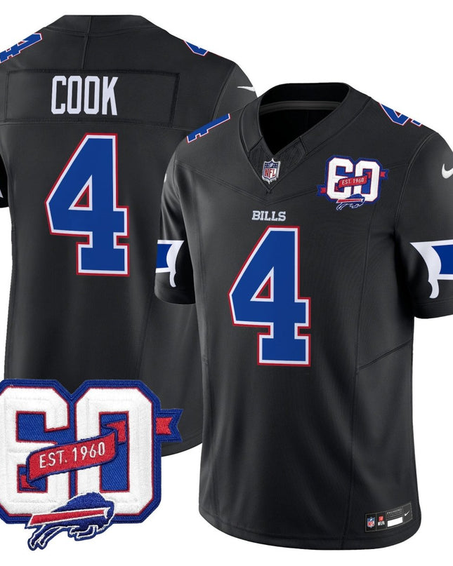 Men's Bills 60th Anniversary Patch Vapor Limited Jersey - All Stitched BUF_KDZ - KINDOZY