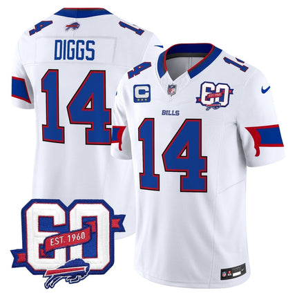 Men's Bills 60th Anniversary Patch Vapor Limited Jersey - All Stitched BUF_KDZ - KINDOZY