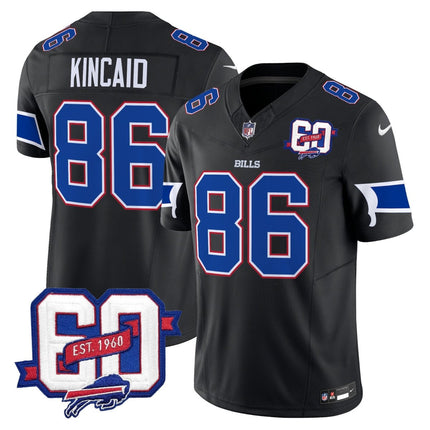 Men's Bills 60th Anniversary Patch Vapor Limited Jersey - All Stitched BUF_KDZ - KINDOZY