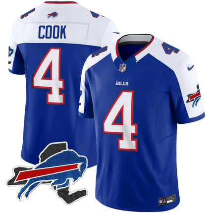 Men's Bills New York Patch Vapor Limited Jersey V2 - All Stitched BUF_KDZ - KINDOZY
