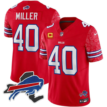 Men's Bills New York Patch Vapor Limited Jersey V2 - All Stitched BUF_KDZ - KINDOZY