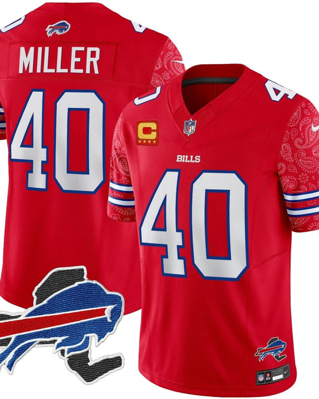 Men's Bills New York Patch Vapor Limited Jersey V2 - All Stitched BUF_KDZ - KINDOZY