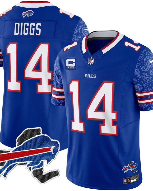 Men's Bills New York Patch Vapor Limited Jersey V2 - All Stitched BUF_KDZ - KINDOZY