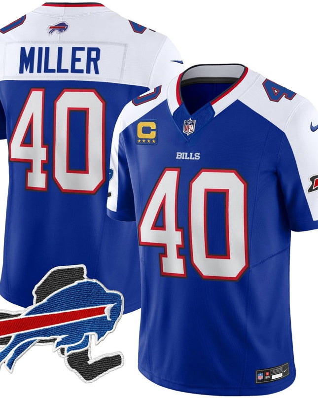 Men's Bills New York Patch Vapor Limited Jersey V2 - All Stitched BUF_KDZ - KINDOZY