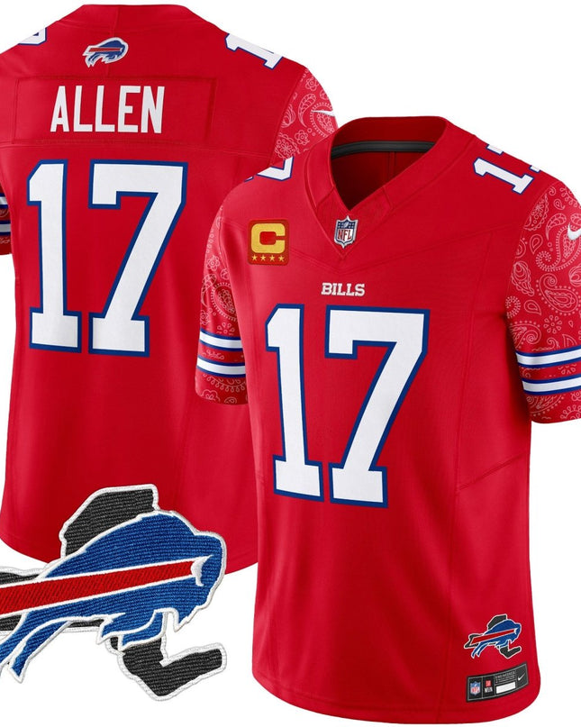 Men's Bills New York Patch Vapor Limited Jersey V2 - All Stitched BUF_KDZ - KINDOZY