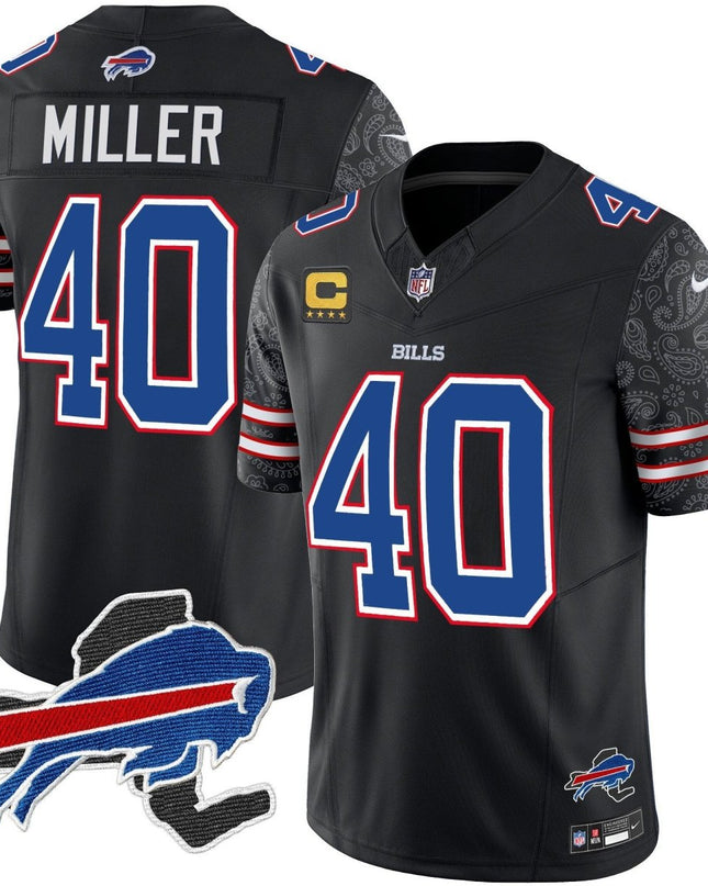 Men's Bills New York Patch Vapor Limited Jersey V2 - All Stitched BUF_KDZ - KINDOZY