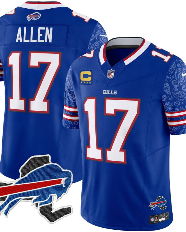 Men's Bills New York Patch Vapor Limited Jersey V2 - All Stitched BUF_KDZ - KINDOZY