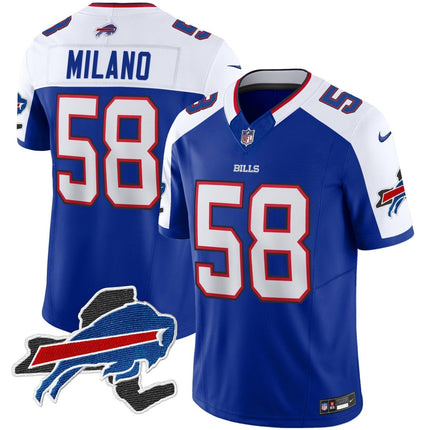 Men's Bills New York Patch Vapor Limited Jersey V2 - All Stitched BUF_KDZ - KINDOZY