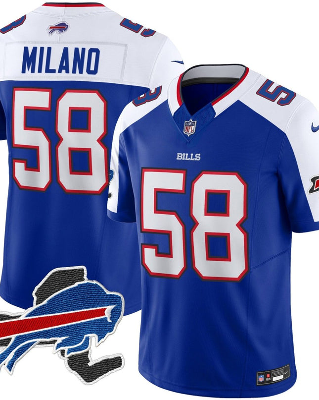 Men's Bills New York Patch Vapor Limited Jersey V2 - All Stitched BUF_KDZ - KINDOZY