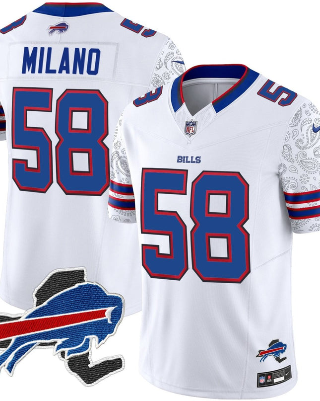 Men's Bills New York Patch Vapor Limited Jersey V2 - All Stitched BUF_KDZ - KINDOZY