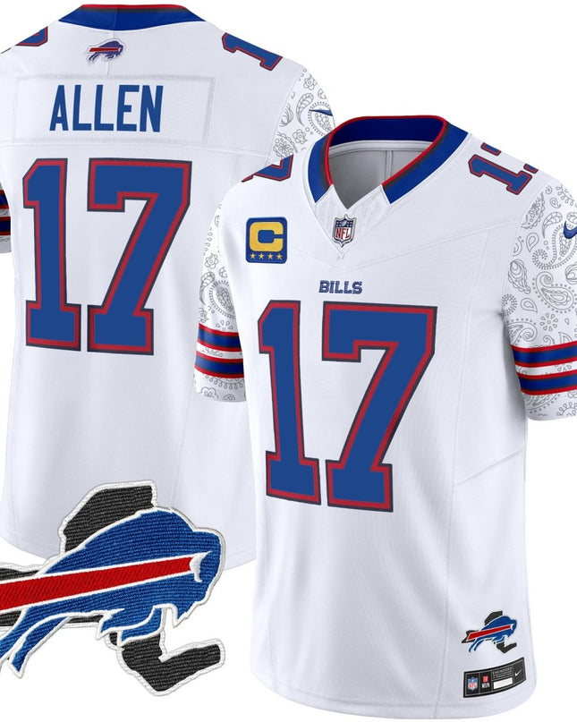 Men's Bills New York Patch Vapor Limited Jersey V2 - All Stitched BUF_KDZ - KINDOZY