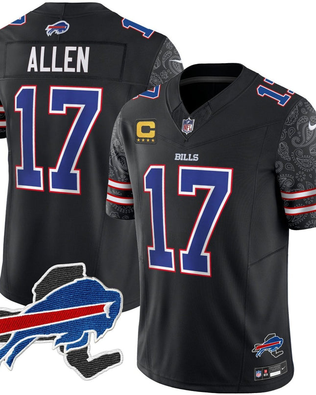 Men's Bills New York Patch Vapor Limited Jersey V2 - All Stitched BUF_KDZ - KINDOZY