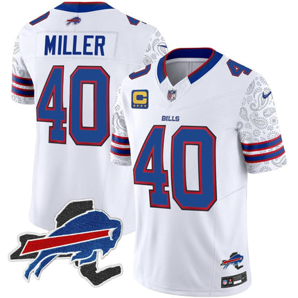 Men's Bills New York Patch Vapor Limited Jersey V2 - All Stitched BUF_KDZ - KINDOZY