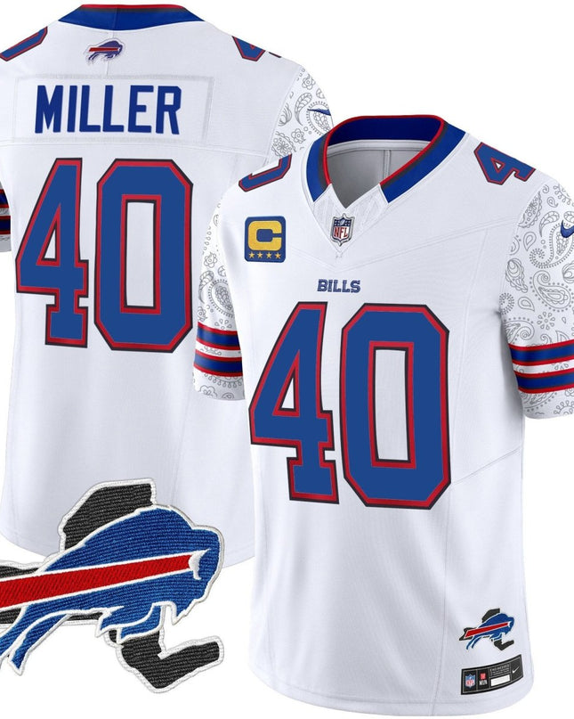 Men's Bills New York Patch Vapor Limited Jersey V2 - All Stitched BUF_KDZ - KINDOZY