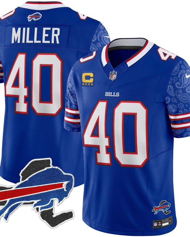 Men's Bills New York Patch Vapor Limited Jersey V2 - All Stitched BUF_KDZ - KINDOZY