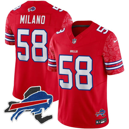 Men's Bills New York Patch Vapor Limited Jersey V2 - All Stitched BUF_KDZ - KINDOZY